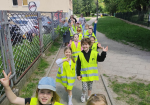 Biedroneczki idące na spacer